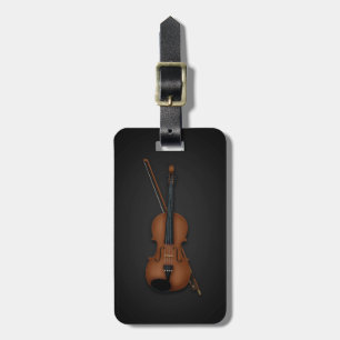 Trompe L'oeil Violin & Bow Custom Instrument Case Luggage Tag