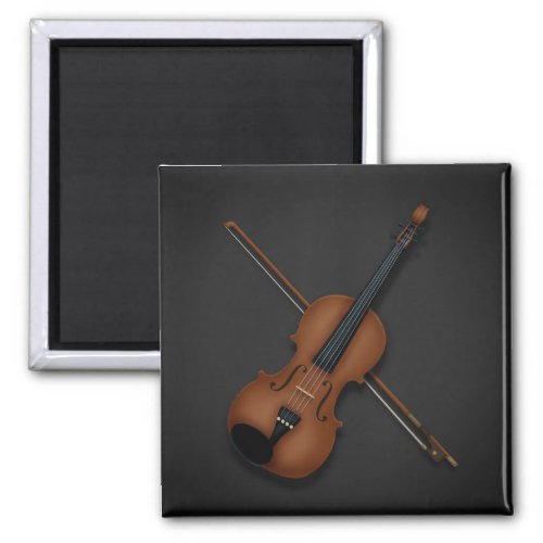 Trompe Loeil Violin  Bow Elegant Classical Music Magnet