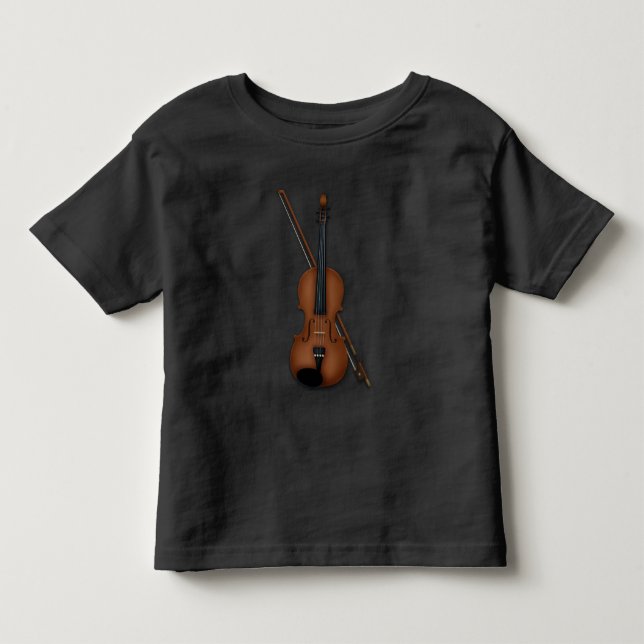 Trompe L'oeil Violin Viola Elegant Classical Music Toddler T-shirt (Front)