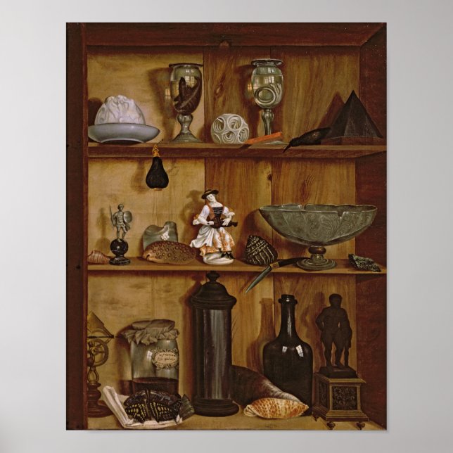 Trompe l'Oeil with a Statuette of Hercules Poster (Front)