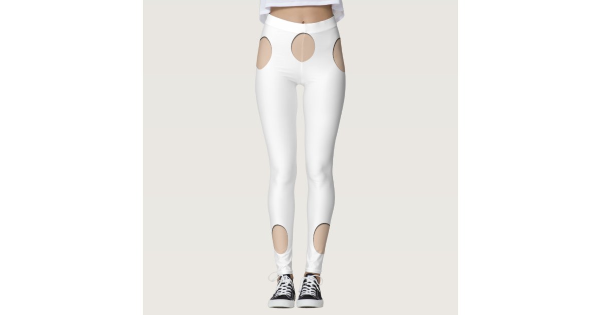 Trompe l'oeil with Circle holes for skin tone W Leggings