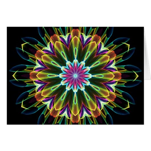 Trompet Flower kaleidoscope Cards (Front Horizontal)