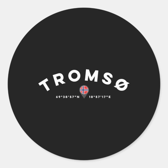 Tromso Norway Classic Round Sticker (Front)