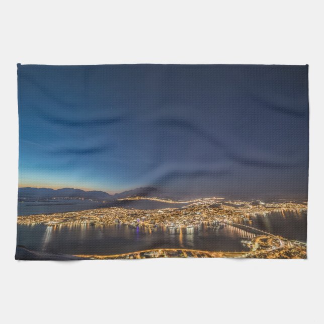 Tromso Norway Kitchen Towel (Horizontal)