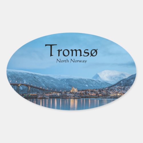 Tromso Norway Oval Sticker