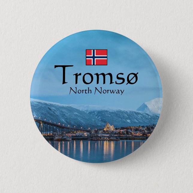 Tromso Norway Souvenir Button (Front)