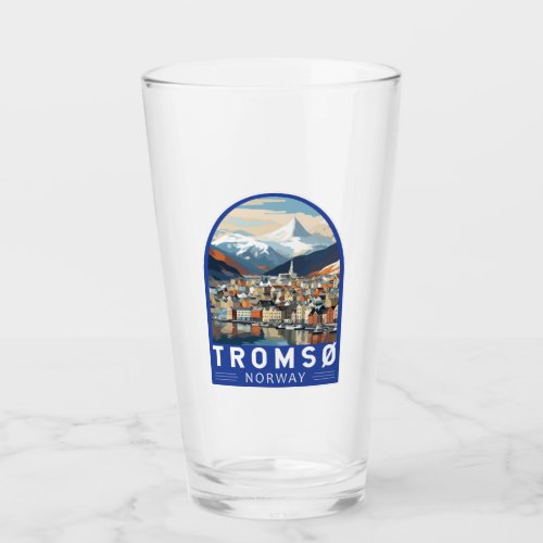 Tromso Norway Travel Art Vintage Glass