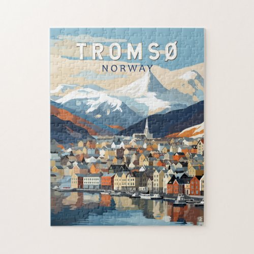 Tromso Norway Travel Art Vintage Jigsaw Puzzle