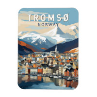 Tromso Norway Travel Art Vintage