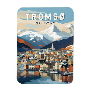 Tromso Norway Travel Art Vintage Magnet