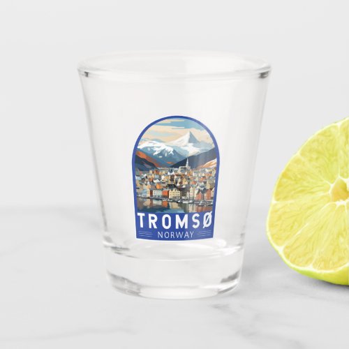 Tromso Norway Travel Art Vintage Shot Glass