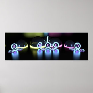 Tron inspired Bitcoins Poster