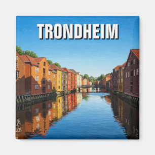 Trondheim Bakklandet Norway Travel Magnet