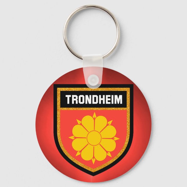 Trondheim Flag Keychain (Front)