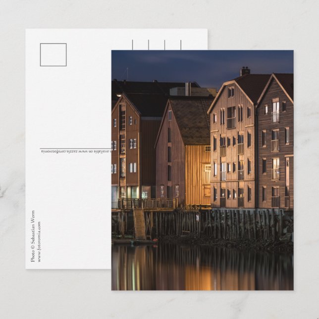 Trondheim Houses Postcard (Front/Back)