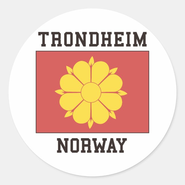Trondheim, Norway Classic Round Sticker (Front)