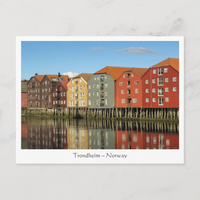 Trondheim Norway Postcard (Front)