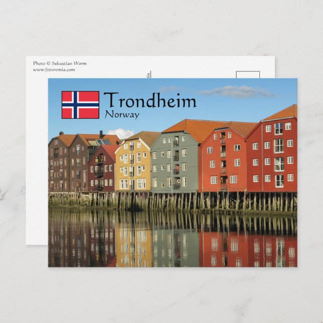 Trondheim Norway Postcard (Front/Back)