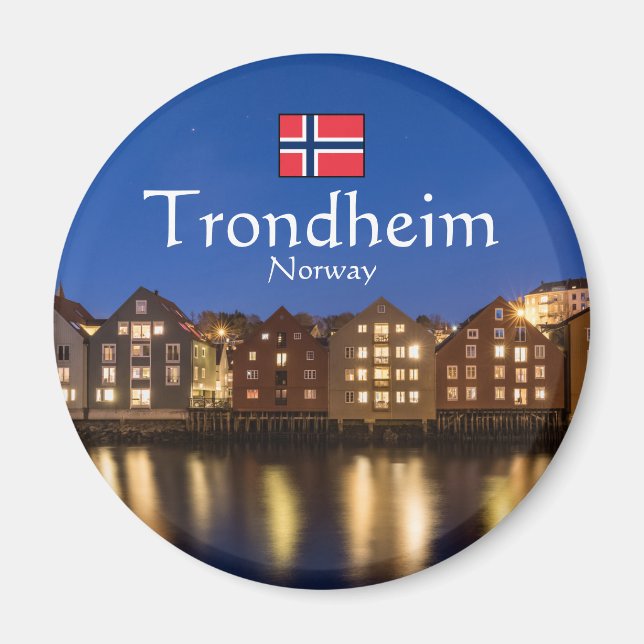 Trondheim Norway Souvenir Magnet (Front)