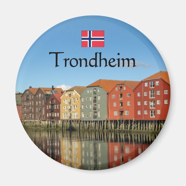 Trondheim Norway Souvenir Magnet (Front)