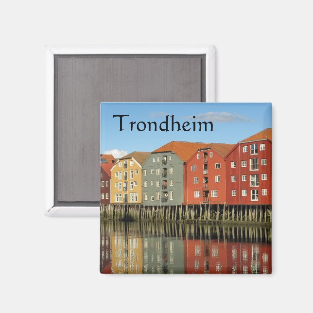 Trondheim Norway Souvenir Magnet (Front/Back)
