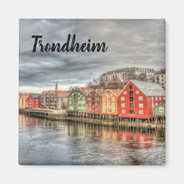 Trondheim Norway Waterfront Magnet (Front)