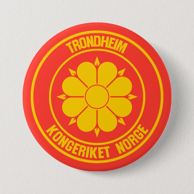 Trondheim Round Emblem Button (Front)