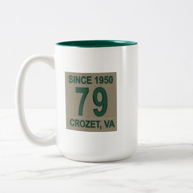 Troop 79 Patch Two-Tone Coffee Mug (Left)