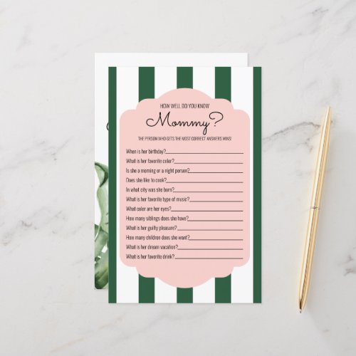Troop Beverly Hills Theme Baby Shower Game