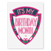 Troop Birthday Month Temporary Tattoos