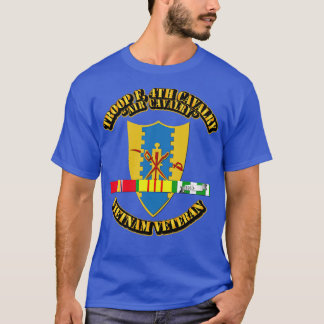Troop F 4th Cavalry w SVC Ribbons T-Shirt