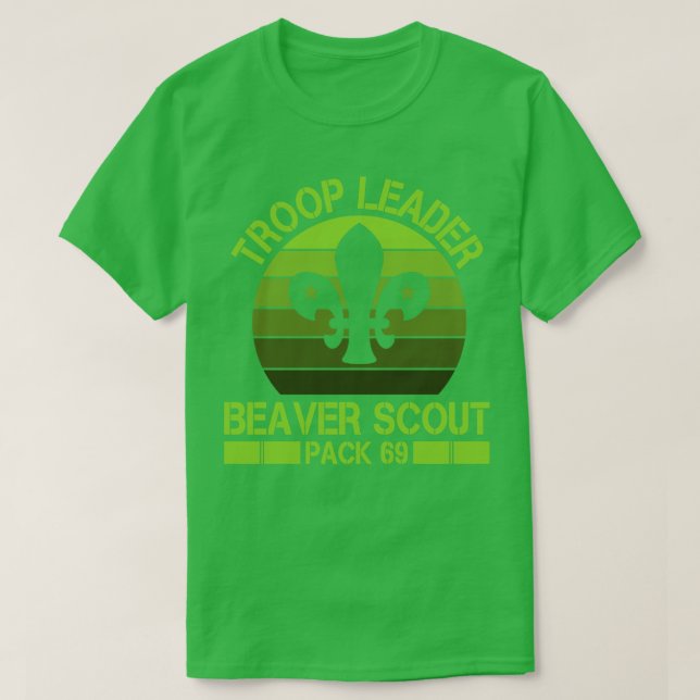 Troop Leader Beaver Scout Pack 69 wildlife gift T-Shirt (Design Front)