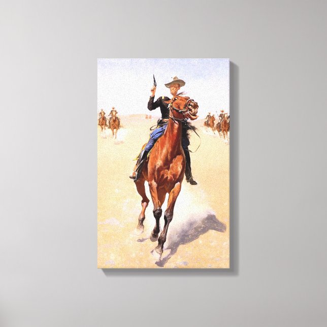 Trooper of the Plains (Cowboy Horse Rider) Canvas Print (Front)