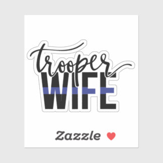 Trooper police wife sticker