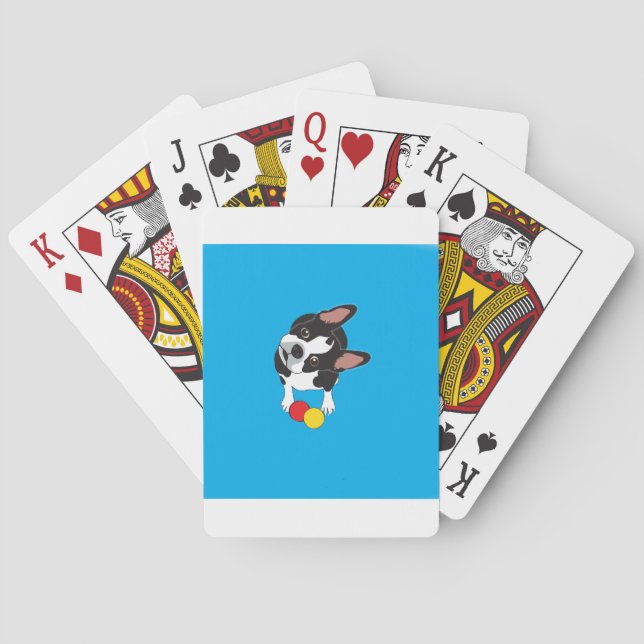 Trooper the Boston Terrier Poker Cards (Back)