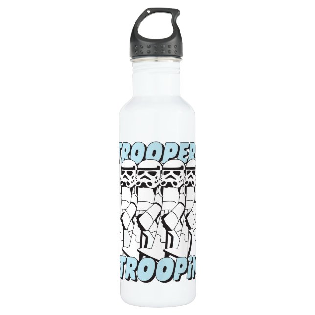 Troopers Troopin Cartoon Graphic Stainless Steel Water Bottle (Front)