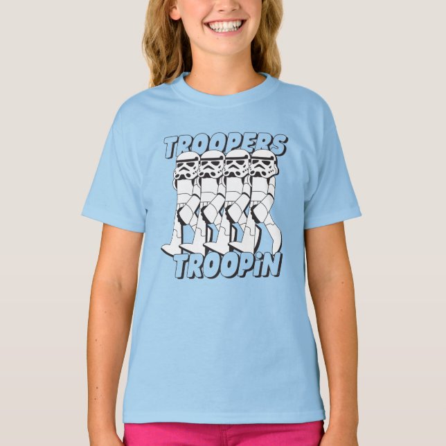 Troopers Troopin Cartoon Graphic T-Shirt (Front)