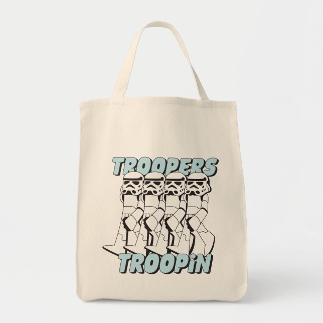 Troopers Troopin Cartoon Graphic Tote Bag (Front)