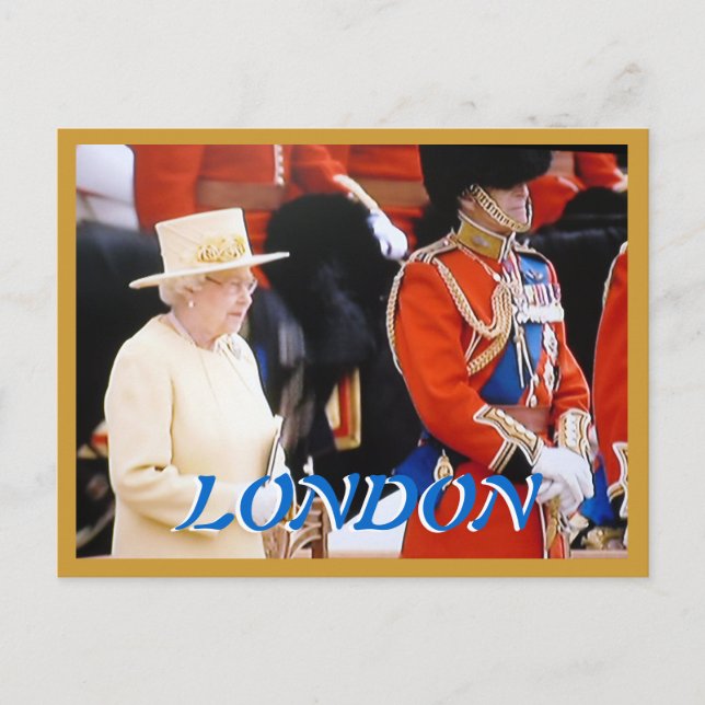 Trooping the Colours Diamond Jubilee postcard (Front)