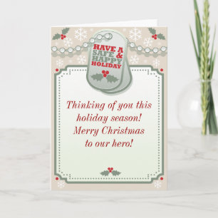 Troops Dog Tag Holiday Greeting Card