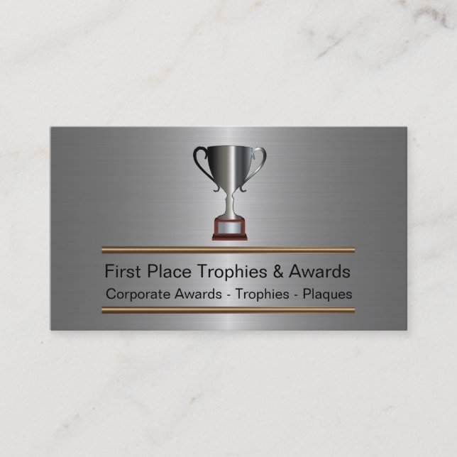 Trophy And Awards Business Cards (Front)