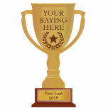 Trophy Award Photo Sculpture<br><div class="desc">Personalize this golden award trophy for any occasion.  Personalize with your own saying,  name and year.</div>