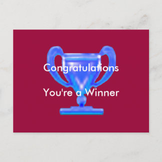 Trophy Blue Cup The MUSEUM Zazzle Gifts Postcard