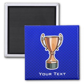 Trophy; Blue Magnet by z_mall at Zazzle