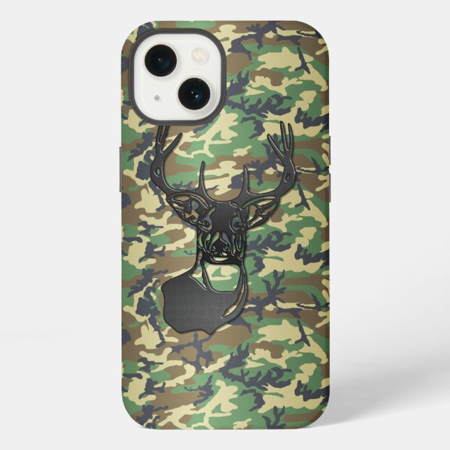 Trophy Buck Deer - Camo Iphone Case (Back)