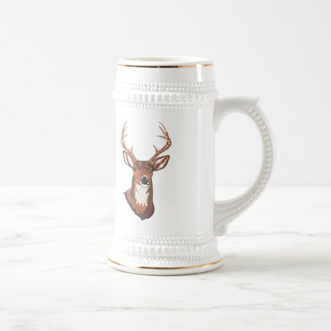 Trophy Buck Rack Mount Beer Stein (Right)