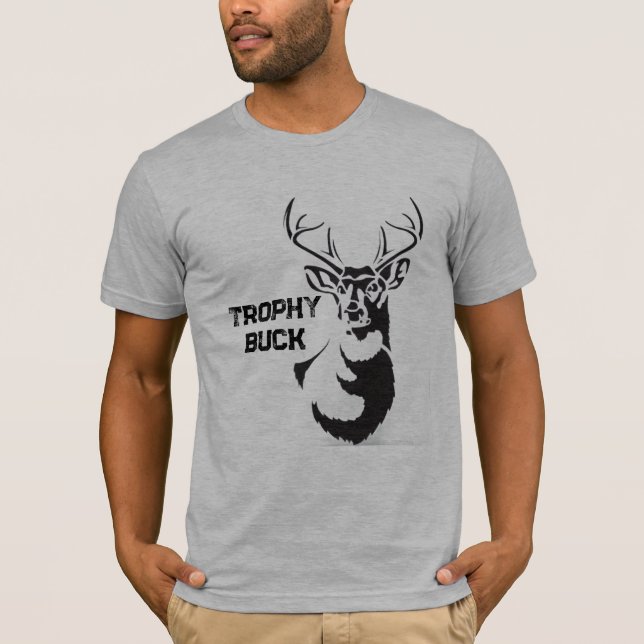 Trophy Buck T-Shirt – Funny Hunting Graphic Tee  (Front)