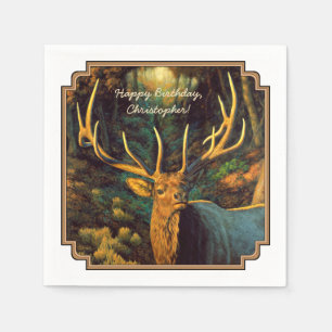 Trophy Bull Elk in Autumn Paper Napkins
