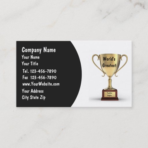Customizable Trophy Business Cards
