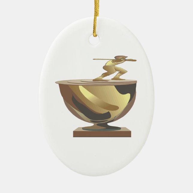 Trophy Ceramic Ornament (Front)